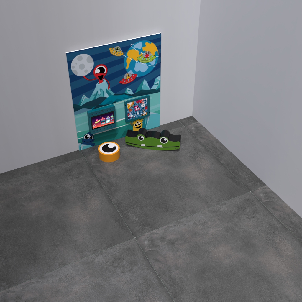 L'image montre un aire de jeux Monster S 2 m²