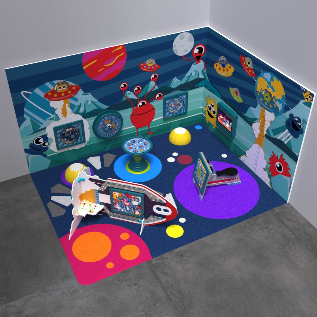 L'image montre un aire de jeux Monster L 12 m²