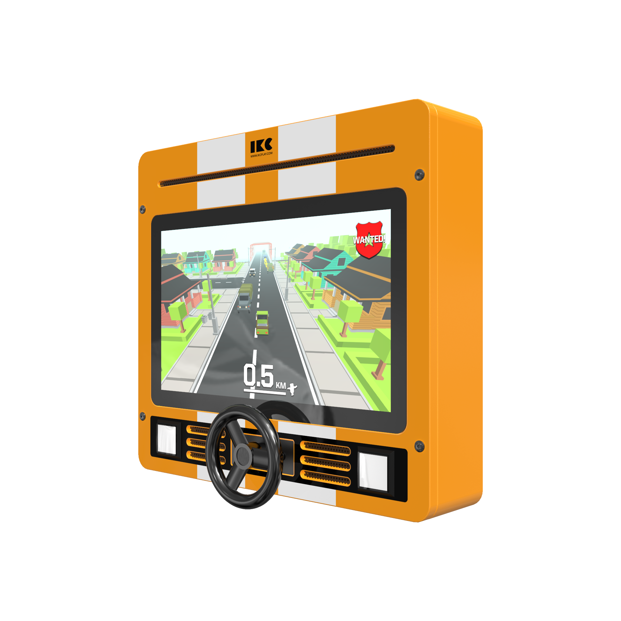 L'image montre un système de jeu interactif Delta 21 inch Nitro dash