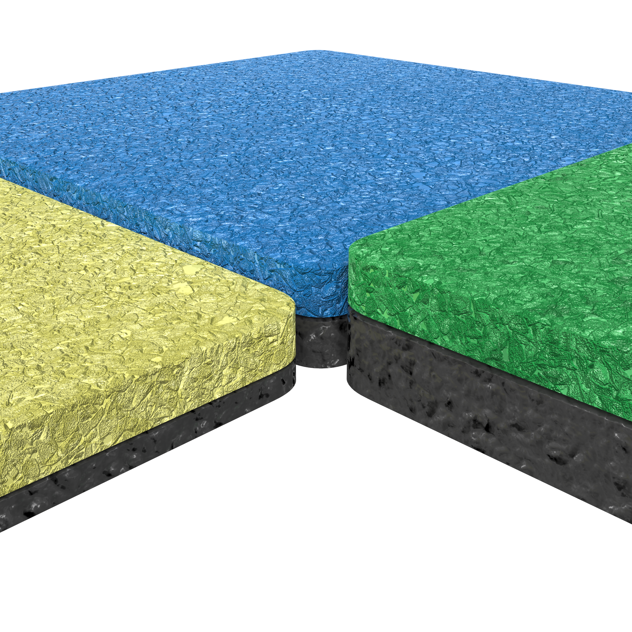 L'image montre un revêtement de sol pour aire de jeux