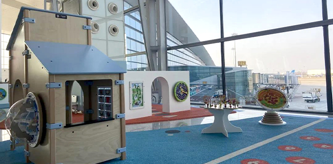 speelhoek voor kinderen op Guangzhou Baiyun International Airport