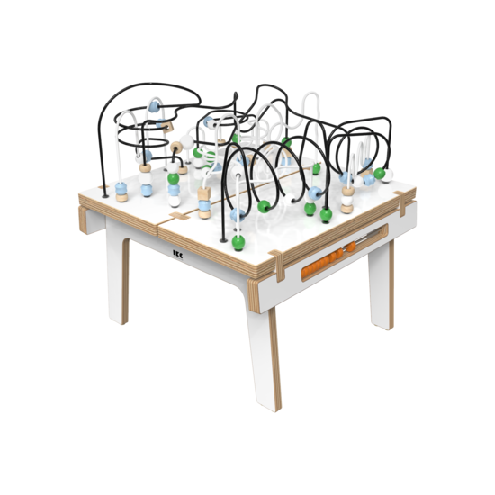 Wit houten kralentafel voor kinderen | IKC Kindermeubels